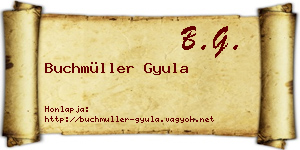 Buchmüller Gyula névjegykártya