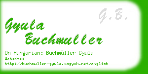 gyula buchmuller business card
